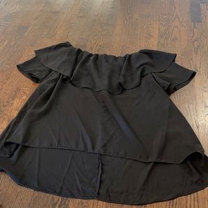 Women’s black off the shoulder top